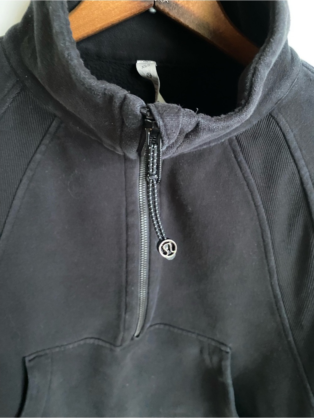 Lululemon Scuba Oversized Half-Zip Hoodie Black XS/S - Picture 2 of 8